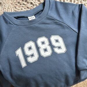 Blue 1989 Sweatshirt lightweight size 12-18 months new
